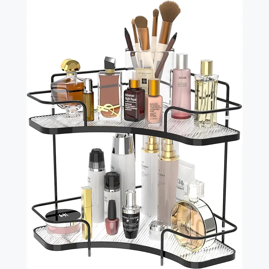 FOLLOWIN 2-Tier Corner Bathroom Organizer