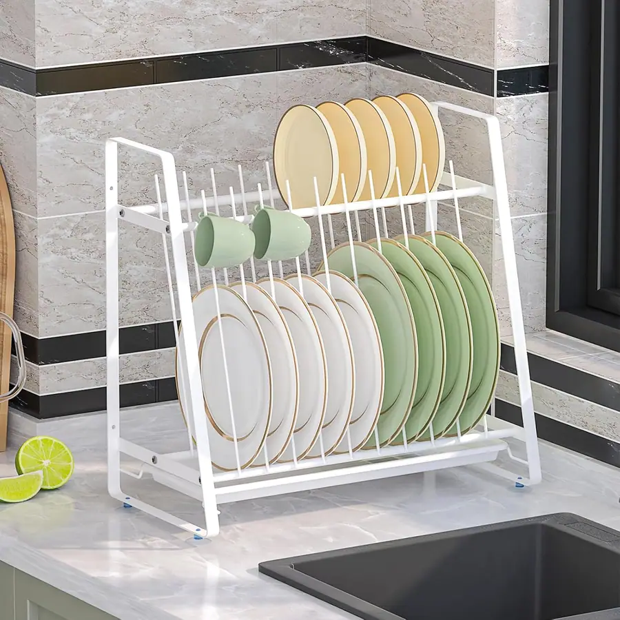 KOSIWU Dish Drying Rack with Drainboard