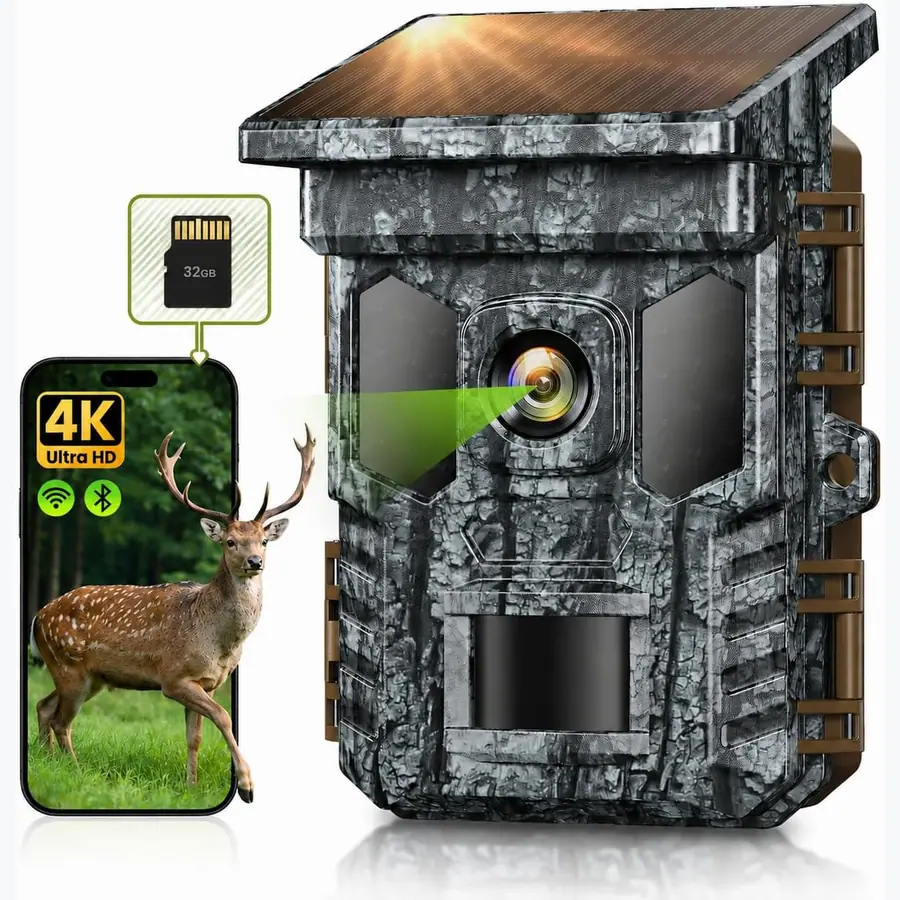 VIDVIS 4K 64MP Solar Trail Camera WiFi